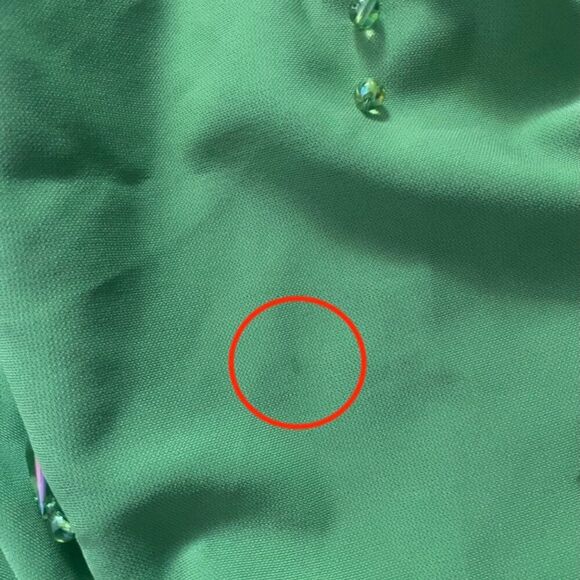 Cult Gaia Issey Cowl Neck Glass Beaded Mini Dress Calla Lily Green Size Medium - Picture 5 of 8